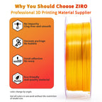 ZIRO Dual Color PLA Filament, Silk Coextrusion 3D Printer Filament 1.75mm, Fit for Most 3D Printers Pen, Shine Multicolor PLA Material,1KG Spool, Red and Gold (Silky)