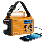 Emergency Radio with NOAA Weather Alert, Portable Solar Powered Hand Crank AM/FM Radio for Survival, Rechargeable Battery Powered Radio, USB Charger, Flashlight, Lee, for Home Outdoor