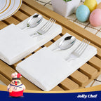 JOLLY CHEF 400 Pack Bathroom Paper Napkins Disposable Guests Hand Towels