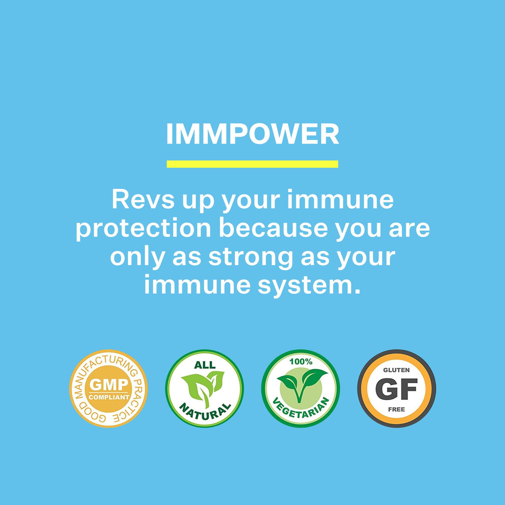 American BioSciences ImmPower AHCC Mushroom Supplement 6-Pack, Enhanced Immune Support, Natural Killer Cell Activity and Cytokine Production, 30 Vegetarian Capsules, 500 milligrams per Capsule