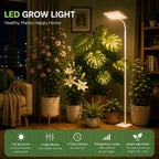 25W LED Grow Lights for Indoor Plants with Stand for Floor and Tabletop