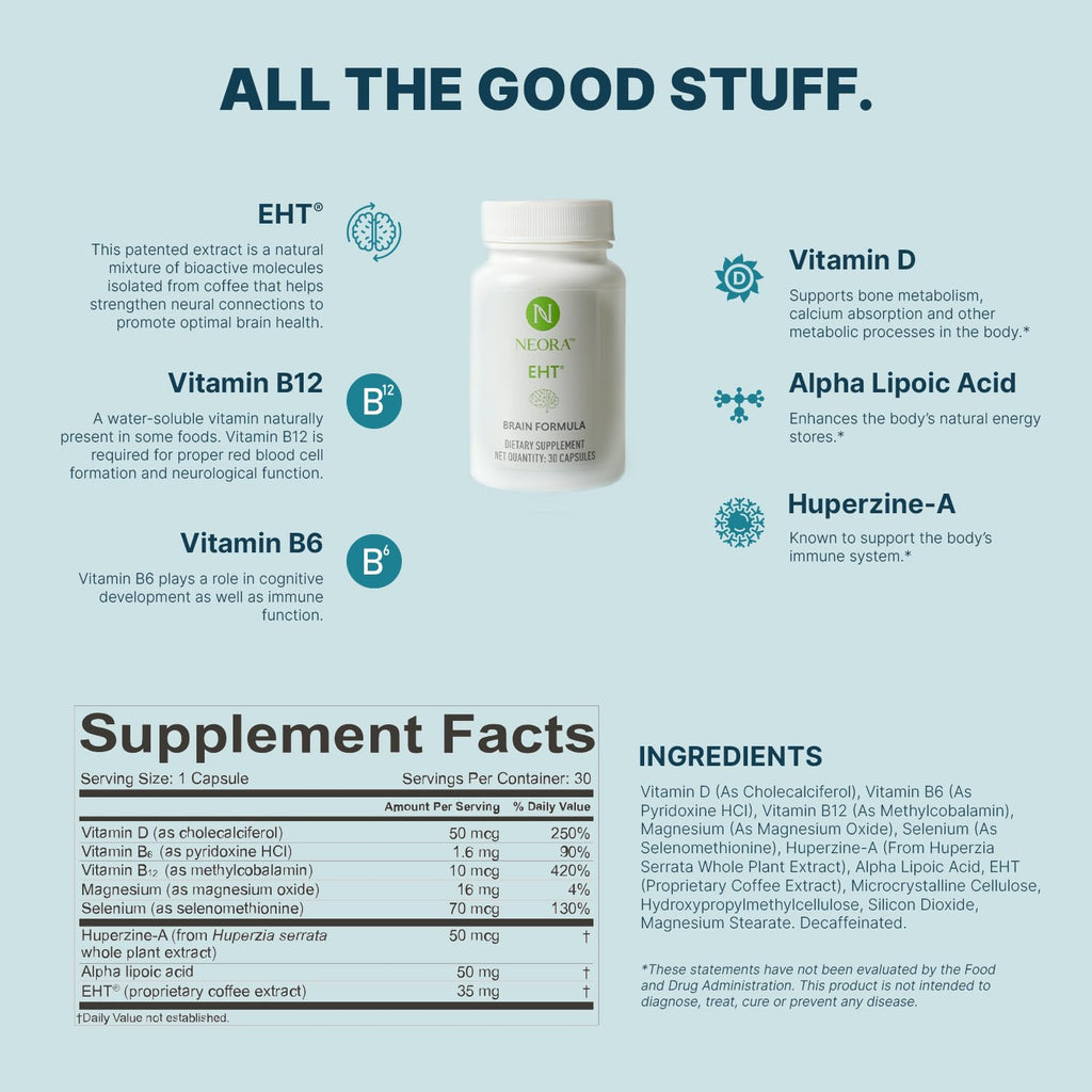 NEORA - EHT Brain Formula - 30 Capsules