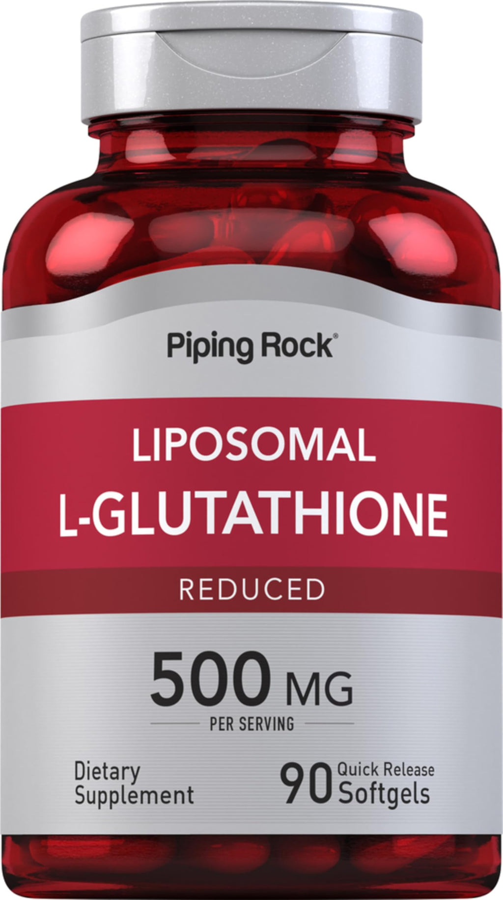 Piping Rock Liposomal Glutathione | 500mg | 90 Softgels