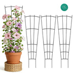 FAFTFTDY Trellis for Climbing Plants Indoor, 4 Pack 31'' Metal Plant Trellis Indoor for Potted Plants, Sturdy Plant Support Outdoor for Ivy Pothos Monstera Hoya Flower Vine, Fan Shape