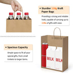 BagDream Kraft Paper Bags with Handles 10x5x13 Inch Brown 50 Pack Bulk