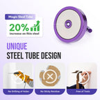 Neosmuk Magnetic Hooks, Heavy Duty 180 lb Magnet Hooks for Cruise Ship Door & Walls, Refrigerator & Grill, Extra Strong Neodymium Hanging Travel Essentials, Purple