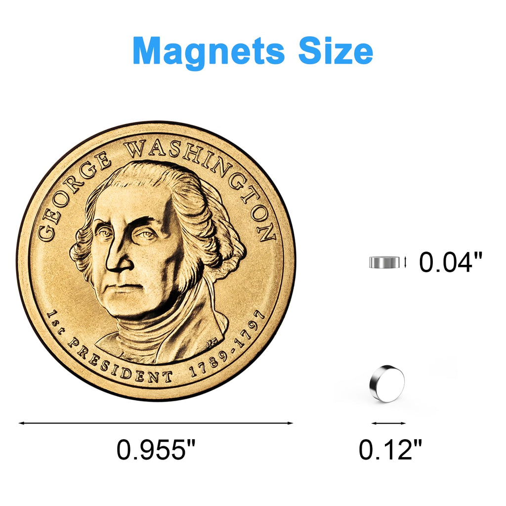 Mini Magnets for Crafts, Caturledas 1000 Pack 3x1mm Small Round Magnetic Rare Earth Neodymium Magnet, Silver