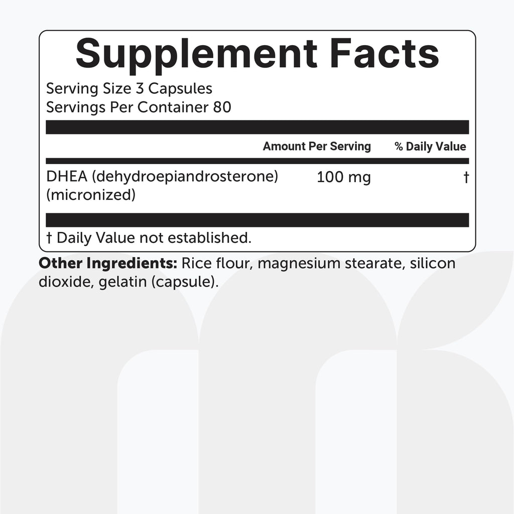 Micro Ingredients DHEA 100 mg Per Serving, 240 Capsules | Micronized DHEA Supplement for Women & Men | Non-GMO, Gluten Free, Soy Free