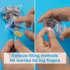 Aubeco 1200Pcs 3x5 Inch Mini Plastic Bags, Resealable Small Zip Baggies for Small Business, Storage, Gifts, Candy, Screws, Jewelry, Daily Pills