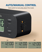 DEWENWILS 24 Hour Programmable Digital Timer Outlet with 1 Grounded Outlet, 2 Pack Timers for Electrical Outlets, 3 Prong Light Timer for Indoor Lamp Fan Aquarium, 125V/15A/1000W, 1/2 HP, Black