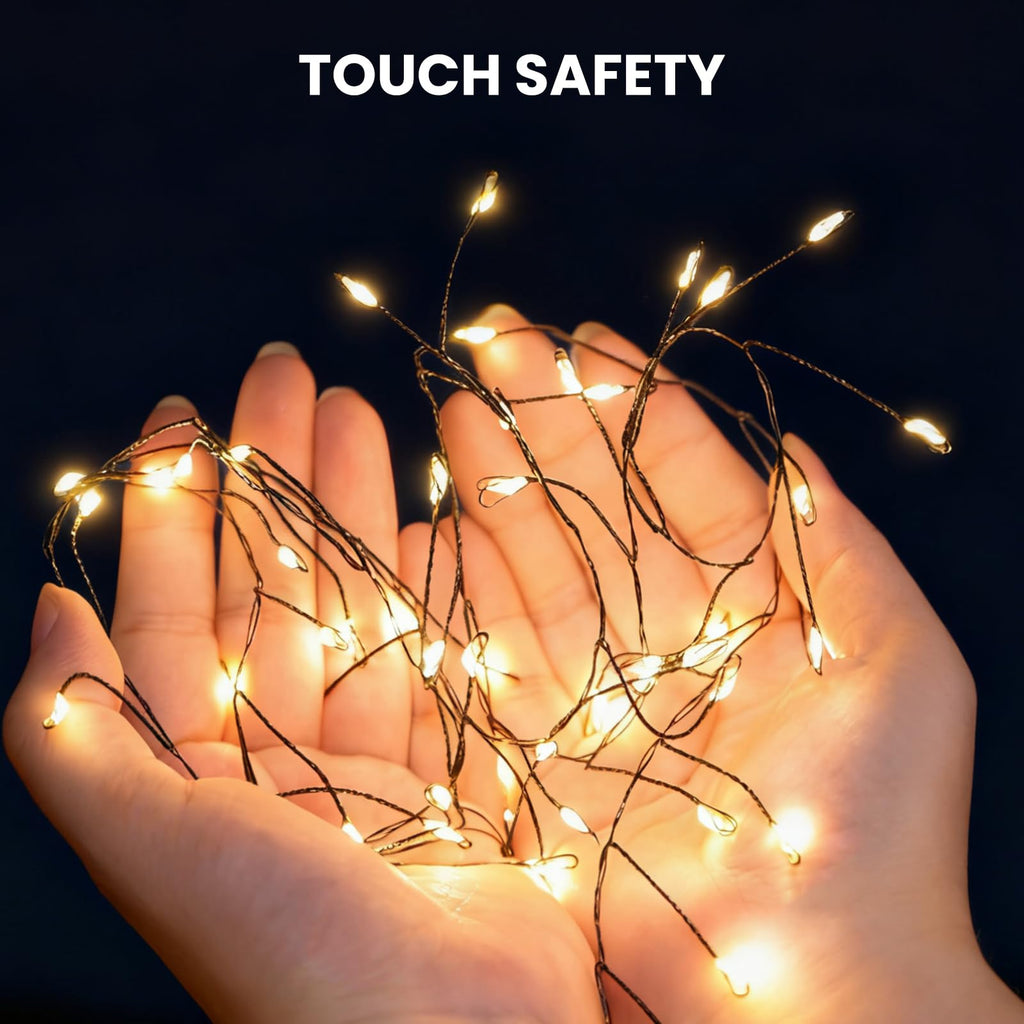 Dailyart Fairy Lights Plug in, 3000 Led Cluster Lights with Timer 195Ft Waterproof Warm Twinkle String Light with Remote for Bedroom Wreath Garland Window Wedding Christmas Tree Decoration,Black Wire