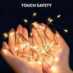 Dailyart Fairy Lights Plug in, 3000 Led Cluster Lights with Timer 195Ft Waterproof Warm Twinkle String Light with Remote for Bedroom Wreath Garland Window Wedding Christmas Tree Decoration,Black Wire