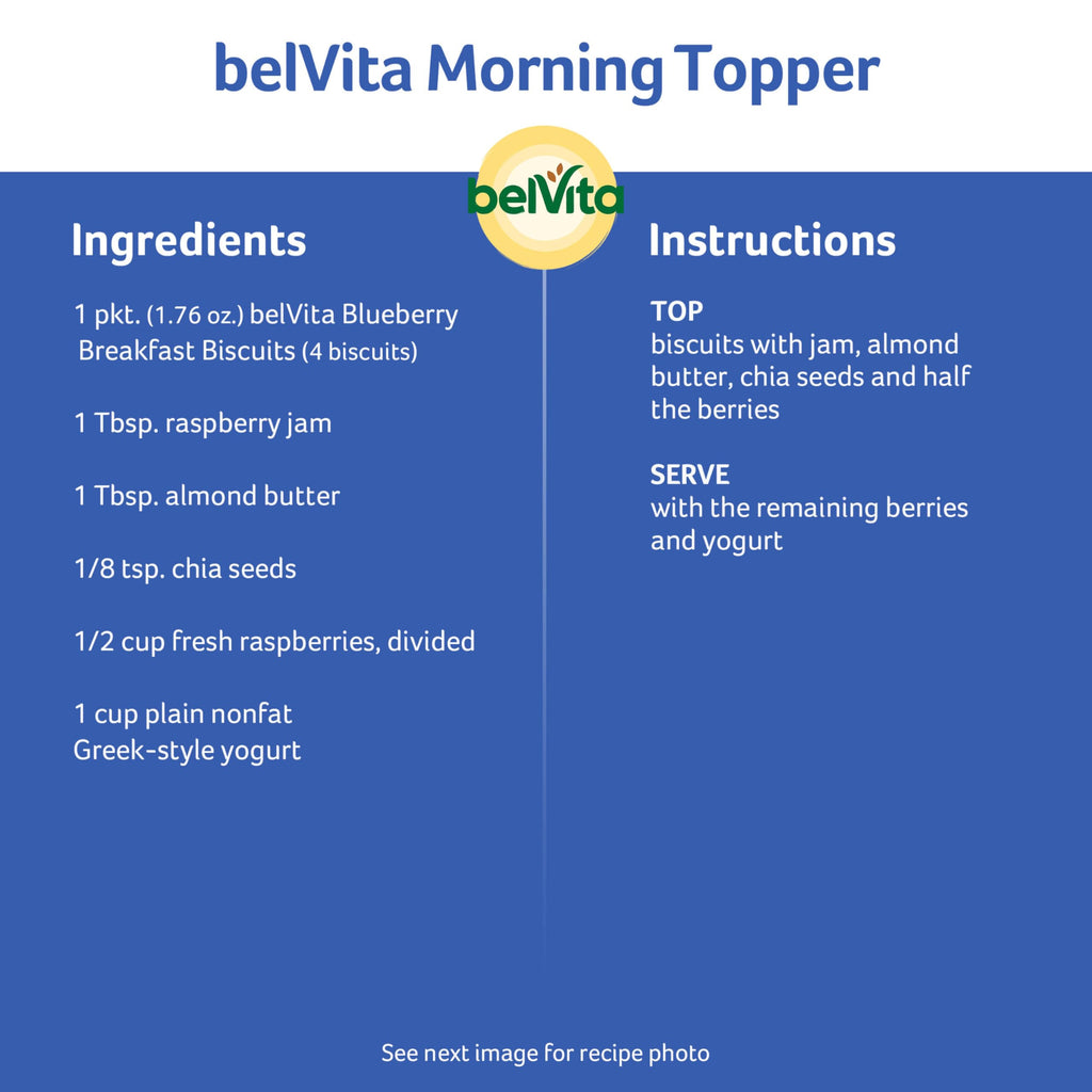 belVita Breakfast Bars Biscuits Variety Pack, 4 Flavors, 30 Packs