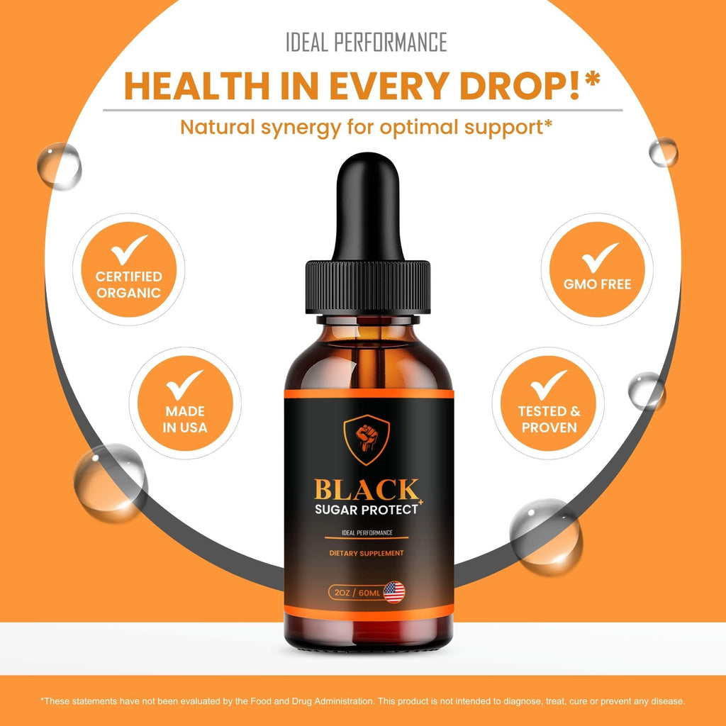 IDEAL PERFORMANCE Black Sugar Protect Drops, BlackSugarProtect Droppers Reviews (5 Pack)