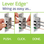 Leviton Lever Edge 15 Amp Tamper-Resistant Duplex Wall Outlet, 10-Pack, E5325-MW, White