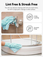 Fantasticlean Microfiber Cleaning Cloth Roll -40 Pack, Tear Away Microfiber Towels, 12" x 12", Reusable, Washable, Scratch Free, Ultra Absorbent Dishcloth for All-Around Cleaning Supplies (Blue)