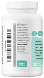Micro Ingredients Phosphatidylserine 600 mg Per Serving, 240 Capsules | Soy Free Phosphatidylserine Supplement with Choline, Lion’s Mane, Ginkgo & Omega-3 | Non-GMO, Gluten Free