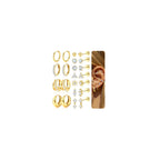 Opal Hypoallergenic Flat Back Earrings for Women Stud Hoop Earring Stacks
