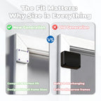 SHIMIDO Upgraded Retractable Automatic Door Closer - Tool-Free Installation, Powerful 3.5lb Pull Shuts Doors Completely - Compact Universal Fit for Screen, Sliding & Almost All Doors（2 Pack Black）