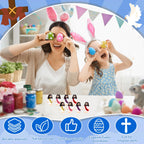 Bememo 100 Pcs Little Jesus Figures Jesus Loves You Original Design Rubber Pocket Toys Little Figures to Hide and Seek Sunday School Religious Party Share Gifts(Bright Colors)