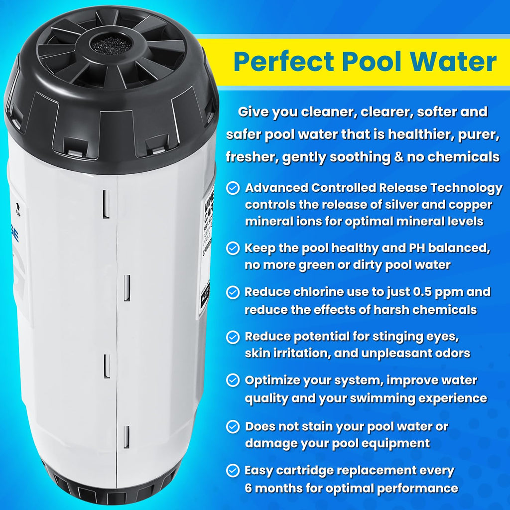 Replacement For Nature2 G45 Mineral Cartridge W28145 N2CG45 W26745 for All Zodiac Limited & Professional G or Pro G Plus Vessel Inground Swimming Pool System W25904 & W20011 Pools Up To 45,000 Gallons