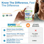 Power By Naturals SeaMoss Plus - USDA Organic Irish Sea Moss Capsules w/Wild Harvested Irish Seamoss, Bladderwrack & Burdock Root Immunity Supplement Sea Moss Pills for Adult 60Ct - 1 Pack