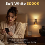 L LOHAS LED Night Lights Plug into Wall, 2 Pack Acrylic Night Light,Dimmable Nightlight with 0-100 LM Adjustable Brightness, 3000K Plug in Night Light with Dusk to Dawn Sensor, for Bathroom Hallway