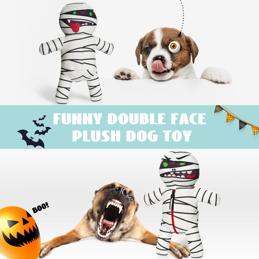 Nocciola Halloween Zombie Mummy Dog Toys with Organs: Funny Cool Hide and Seek Squeaky Chew Toys for Puppies, Small and Medium Size Breed, Plush Stuffed Cognitive Puzzle Toys for Training