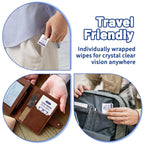 Lens Wipes for Eyeglasses, Eyeglass Lens Cleaning Wipes Pre-moistened Individually Wrapped Sracth-Free Streak-Free Eye Glasses Cleaner Wipes for Sunglass, Camera Lens, Goggles（500count)
