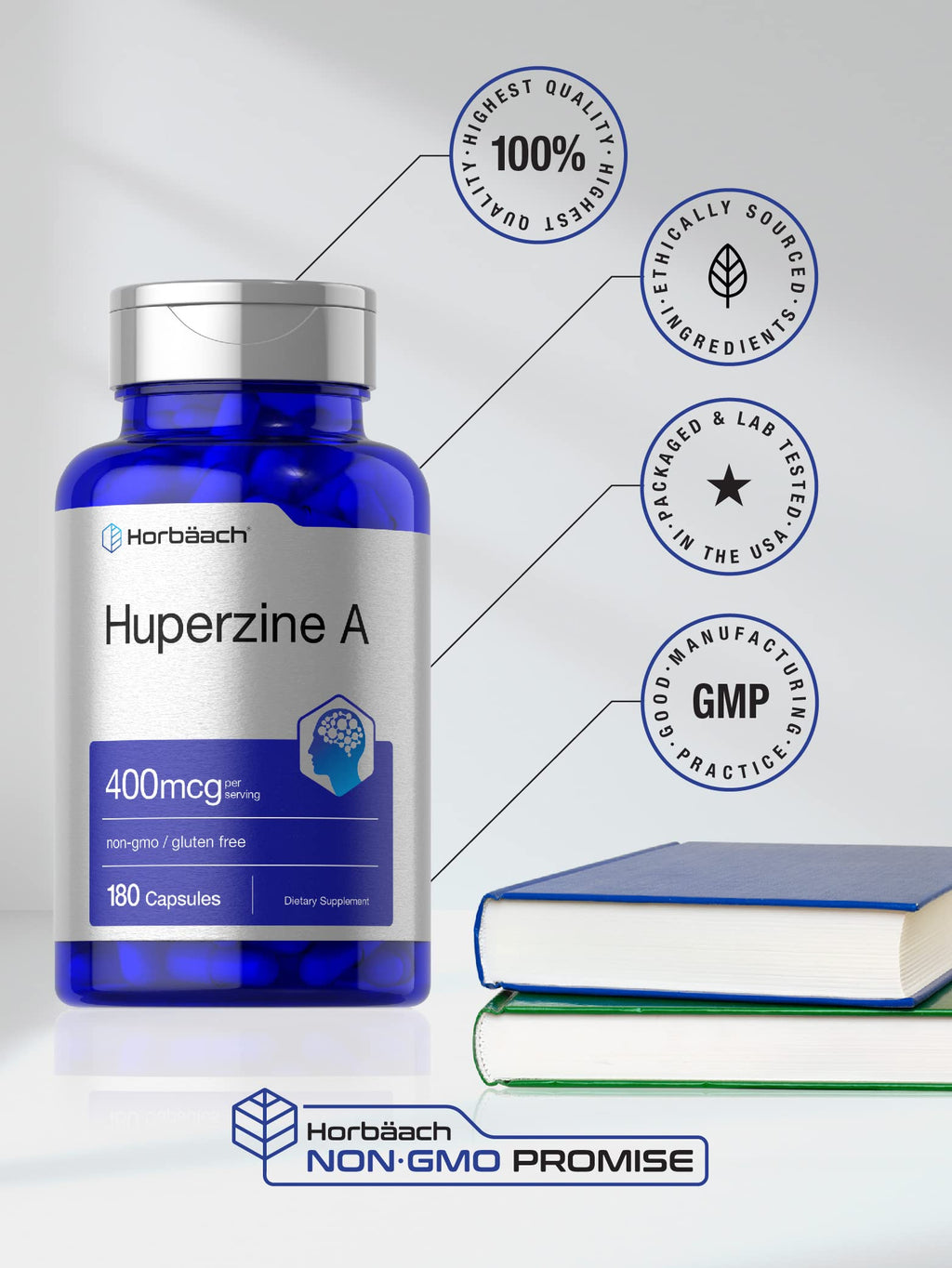 Horbäach Huperzine A 400mcg | 180 Capsules