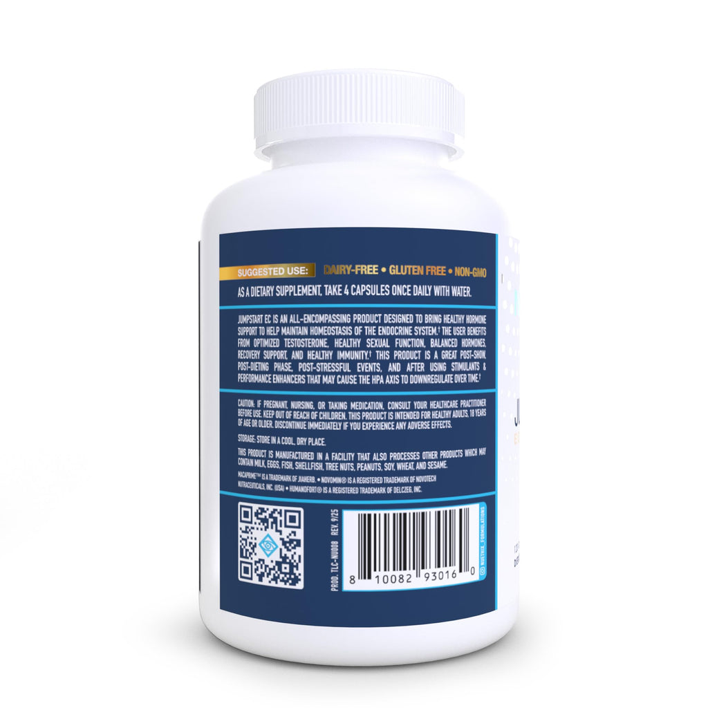 NuEthix Formulations Jumpstart EC, Endocrine System Homeostasis Dietary Supplement, 120 Capsules