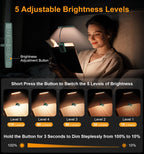 Gritin 2026 Gen 2 Book Light for Reading- 32 Eye Caring Full Spectrum LED, 5 Colors & 5 Brightness, Adjustable Wide/Narrow Beam, Upgrade 1500mAh Long-Lasting Clip on Light for Book Lovers-Forest Green