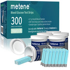 Metene TD-4116 Blood Glucose Test Strips, 300 Count Test Strips for Diabetes, Use with metene TD-4116 and metene S Blood Glucose Monitor Only(No Monitor)