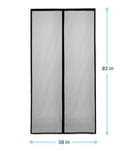 Flux Phenom Magnetic Screen Door - Bugs Out, Breeze in - 9min Install Auto-Sealing Heavy Duty Double Stitched Mesh, 52 Magnets, Hands Free Sliding & Patio Doors Net, Pet & Kid Friendly, 38 x 82 Inch