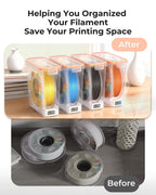 YOOPAI Pro Filament Storage Box with Temperature & Humidity Monitor – Single Spool Airtight Filament Container, Visible Temperature & Humidity Display, Moisture & Dust Proof for 3D Printing(3 Pack)