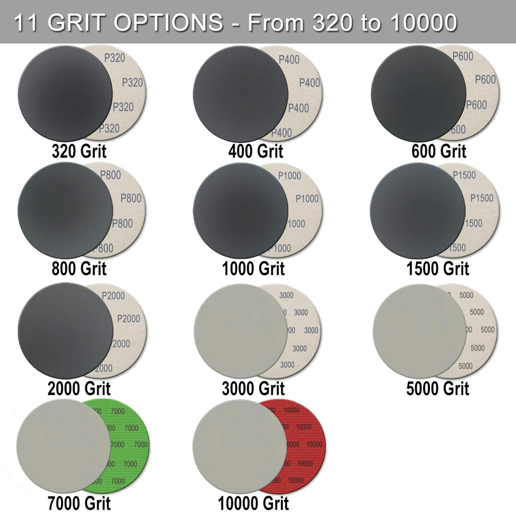 6 Inch 50 Pcs Wet Dry Sanding Discs Hook and Loop, 7000 Grit Sandpaper Automotive Wood Metal Polishing & Sanding, Silicon Carbide Sand Paper for Random Orbital Sander (Grit 7000)