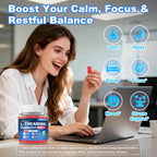 GlaGmrry 90 Count | L Theanine Gummies, L Theanine Supplement for Adults & Kids, w/Ashwagandha, Magnesium, GABA & 5-HTP, Sugar Free Liposomal Formula for Calm Relax zzZ M♡♡d & Focus, Vegan