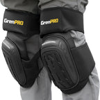 GRENPRO Professional Knee Pads for Work,Heavy Duty Thick Foam Knee Pads Tools, Knee Pad with Soft Gel Cushion for Construction, Work, Flooring, Gardening, Cleaning, Tiling,Black