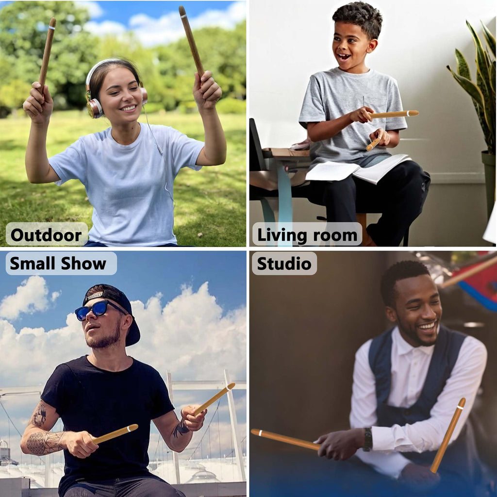 Electric Drumsticks Air Drum Sticks 4rd Gen Virtual Air Drum with Drumsticks, Pedals, Bluetooth and 8 Sounds, Electronic Drum Set for Adults, Children, Gift