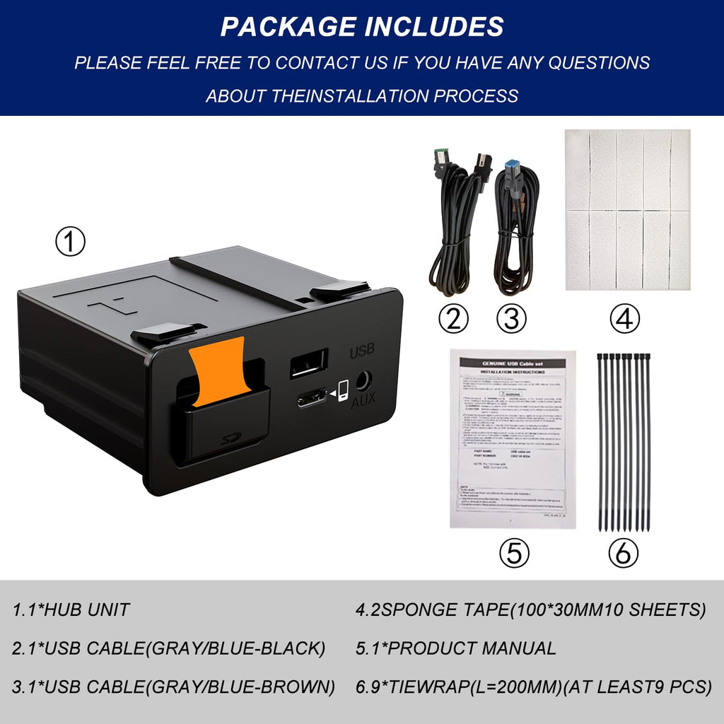 HMYC Mazda Carplay and Android Auto Retrofit Kit, TK78-66-9U0C OEM Media Hub Fits to MZD Connect System, Compatible with Mazda 2/3/6/CX3/CX5/CX9/MX5 2015-2020 Year(Type-c Fast Charging Interface)