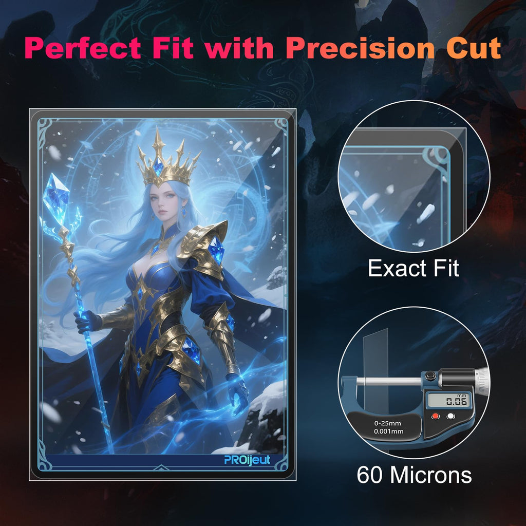 3000 Pack Card Sleeves Clear, Perfect Fit Inner Sleeves Ideal for Double-sleeving, Trading Card Sleeve Compatible with MTG, PKM, TCG and Gaming Cards (60 Microns)