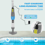 4 in 1 Cordless Rechargeable Small Pool Vacuum spa hot tub 90 Mins Running Time, 12 Gallons/Min Powerful Suction