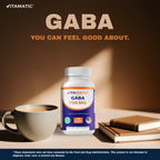 Vitamatic GABA (Gamma Aminobutyric Acid) 750mg, 240 Vegetable Capsules, 240 Servings - Non-GMO, Gluten Free