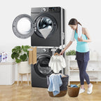 Washer and Dryer Stacking Kit - Universal Stacking Kit with Pull-Out Drying Rack for Laundry Room - Adjustable 24" - 29" - Space-Saving