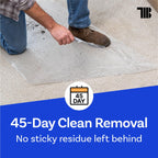 TapeManBlue Carpet Protection Film 36" x 200' roll, Self Adhesive Plastic Carpet Protector Film with Clean Removal & Easy Unwind, Durable Protection Tape to Shield Your Surface from Dirt and Spills