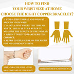 Otuuz 6 Pcs Copper Bracelets for Men Women Copper Cuff Bangle, Wire Overlap