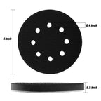 POLIWELL 5-Inch 8 Holes Interface Pad Hook and Loop 5" Soft Density Sponge Cushion Buffer Backing Pad (Pack of 5)