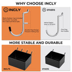 INCLY 278PCS Pegboard Accessories Organizer Kit with Peg Borad Hooks & Bins