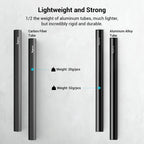 SmallRig 15mm Carbon Fiber Rod for 15mm Rod Support System (Non-Thread), 8 inches Long, Pack of 2