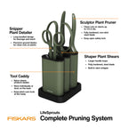 Fiskars Indoor Plant Care 3-Piece Set, Precision Gardening Tools, Green